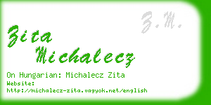 zita michalecz business card